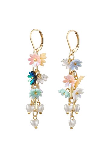 OEM Handmade Floral Design Earrings, blown with 24K Gold – For a bohemian and sophisticated look