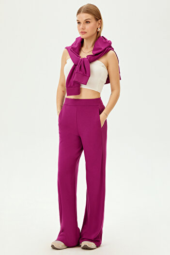 Allyco Cotton Relaxed Cut Knitted Trousers
