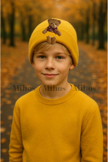 Mihos Plush Beanie with Yellow Teddy Bear