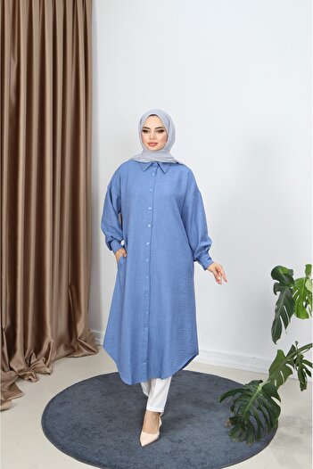NİSUM MODA Buttoned Long Tunic