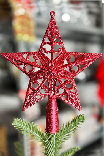 BeySüS Christmas Pine Tree Ornament Pine Toppers Luxury Red
