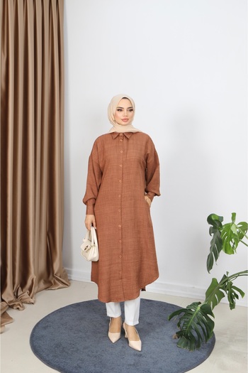 NİSUM MODA Buttoned Long Tunic