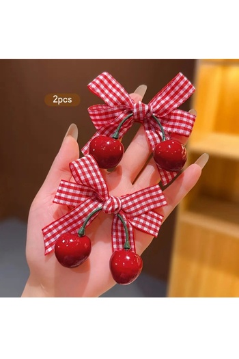 EliraToka Young - Girl Cherry Model Bow Collar Buckle 2 Pieces