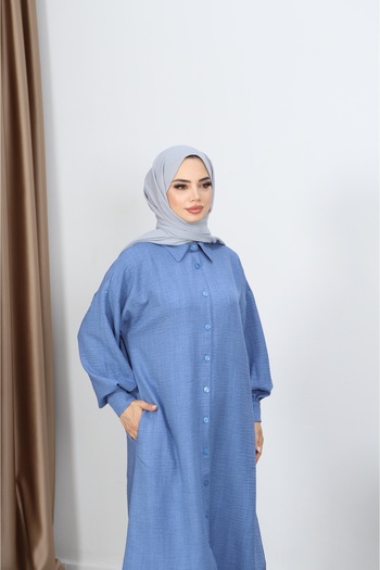 NİSUM MODA Düğmeli Uzun Tunik