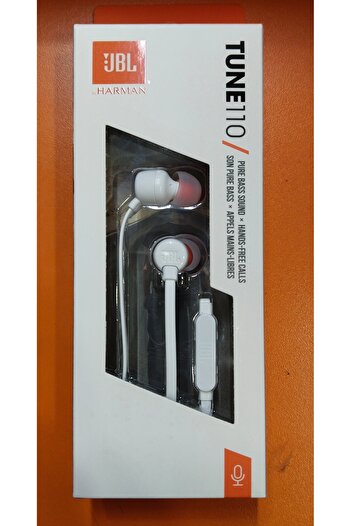 JBL T110 Model White Wired Headphones