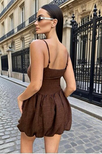 World Fashion Trends Μίνι φόρεμα με λουράκια με μπαλόνια Worl Fashion Trends -wft8024