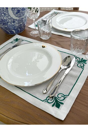 busrasdesign Lux Grup Jasmine Serviette Set of 2 Petrol