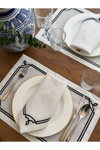 busrasdesign Lux Grup Alice Serviette 2-Pack Black