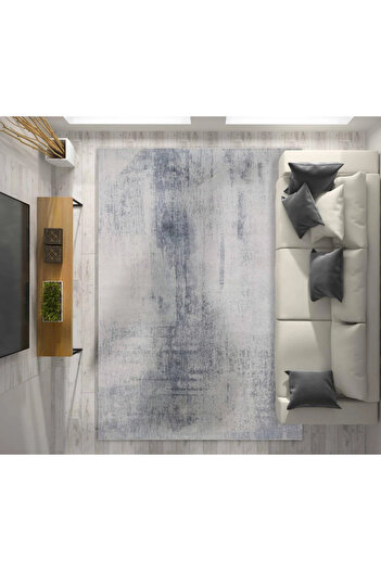 Al kaffary Carpet Cortina,Design inspired by Abstract Art, that suits any space, blue-grey