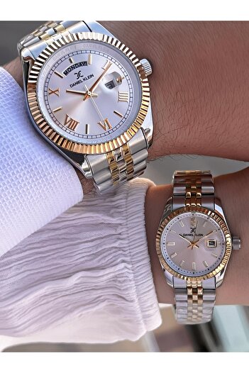 Daniel Klein 3 Atm Water Resistant Couple Watch for Men and Steel Cord Couples Cf.Dk.10010.6