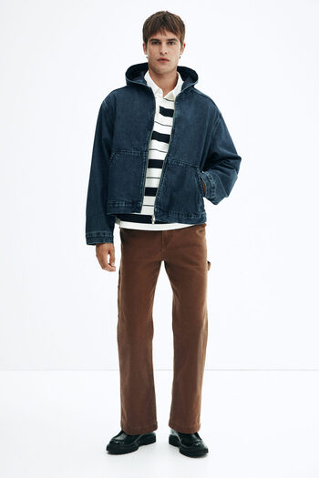 H&M Kapüşonlu Kot Ceket Loose Fit