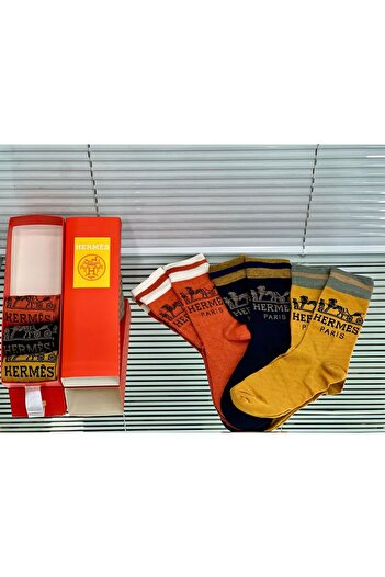 Hermes , Long Unisex 6-Pack Multicolor Socks, One Size