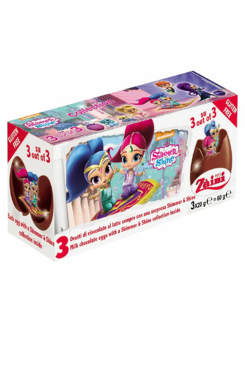 Zaini Shimmer & Shine (Tripack Chocolate Eggs) x 4 Boxes