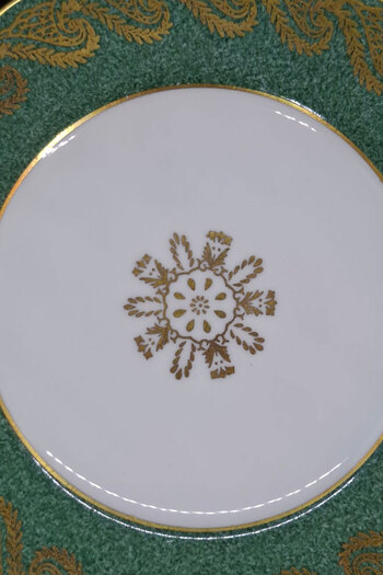 ABBETC Foley Bone China British Green Porcelain Antique Dessert Plate 15 cm