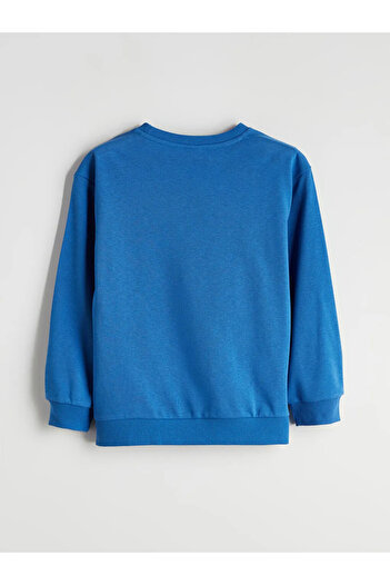 LC Waikiki Lcw Kids Blue Crew Neck Boy Sweatshirt