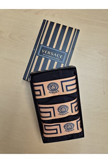 Versace Greca Border Briefs (Set of 3) Multicolor, M