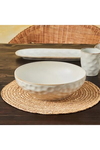 Karaca Aria Reactive Glaze, Serving Bowl, 27cm, Beige