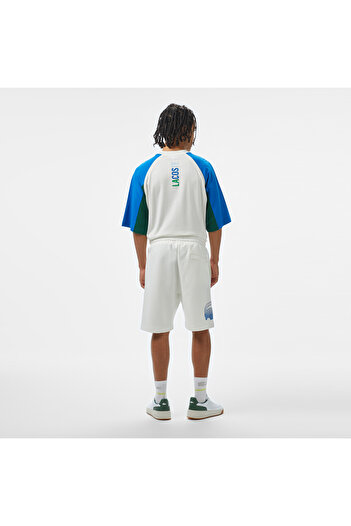 Lacoste House of SuperStep x Erkek Beyaz Şort