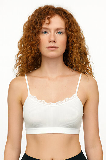HNX Camisole Women's Thin Strap Lace Detailed Bustier