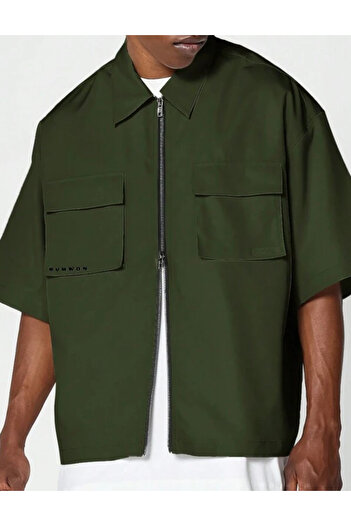 SHEIN short sleeve shirt, green