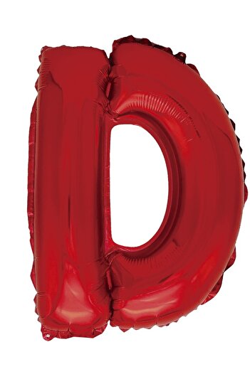 SDX Market Metallic foil letter balloon, Mirific Party letter D, red, 40cm