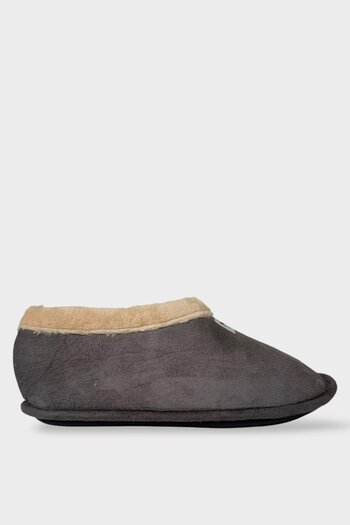 Liger Unisex Winter Home Slippers with Wool Inside Smoke