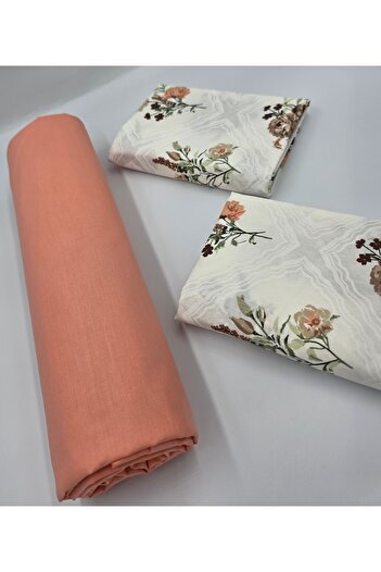 pınarhome collectıon 100% COTTON FABRIC RUBBERED SHEET+PILLOW CASE CORNER DEEP 28-30 CM SOFT FABRIC NEW SEASON