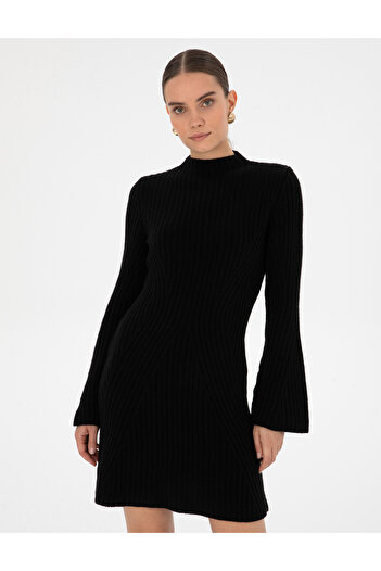 Pierre Cardin Black Slim Fit Knitwear Dress 50316339-Vr046