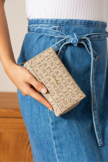 Just Polo Women's a Quality Horizontal Convenient Large Size Luxury Wallet Price: