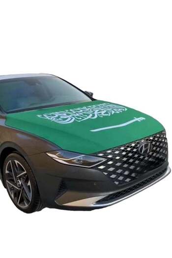 Generic Saudi National Day Car Bonnet Hood Flag – Durable Saudi Flag for Cars, Elegant Celebration Decor