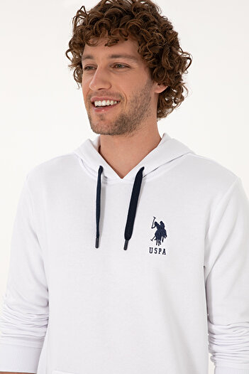 U.S. Polo Assn. Men's White Basic Sweatshirt 50307703-Vr013