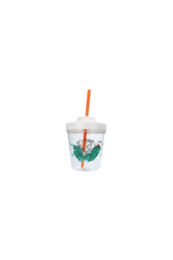 Porland Baby Tropical Cup with Straw, Set of 2, 350 Cc