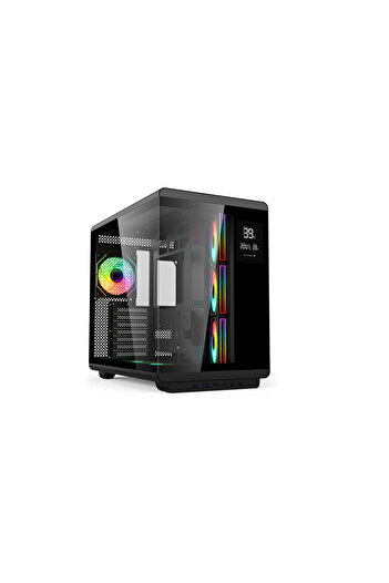 ACER U600BK ATX PC Case, 7 Pre-Installed RGB Fans with Remote Control, Temperature Display