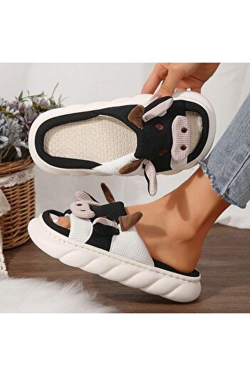 Seastar Comfortable and Lightweight House Slippers, Cow Pattern