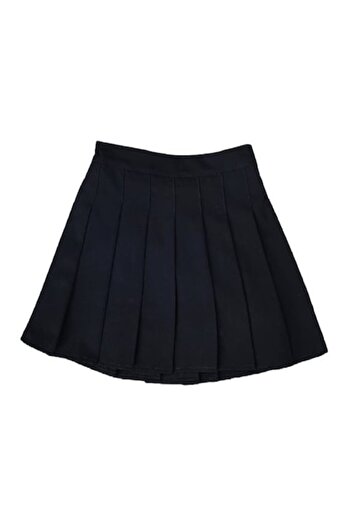 MASHASHOP Fusta plisata fetite, pentru scoala, bleumarin, marimea 8 - 9 ani