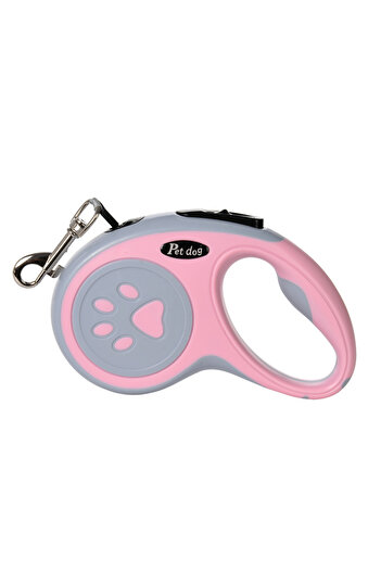 Choice 5 Meters Pink Automatic Retractable Pet Leash, Bone Paw Print Telescopic Dog Leash, Dog Leash, Dog L