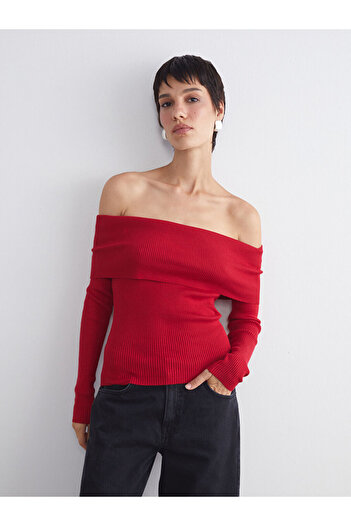 LC Waikiki Sparkling Choices from Shining Store |   Boat Neck Women's Knitwear Sweater