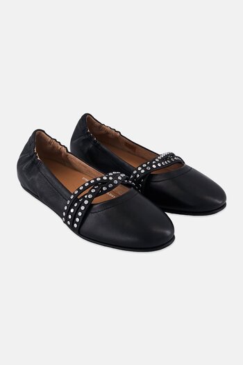Fitflop Women Allegro Rockstud Strappy Slip On Flats, Black