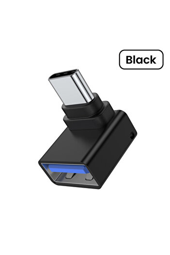 Choice Black Olaf 90° Angle Type C To USB 3.0 Adapter USB Female To Type c Male Fast Charging adadpter OTG