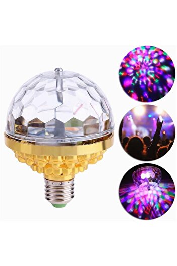 OEM LUNA LUX Bec rotativ multicolor, cu efect disco, LED, 3 W