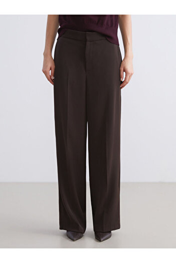 LC Waikiki Brown Standard Fit Spanish Leg Women's Trousers