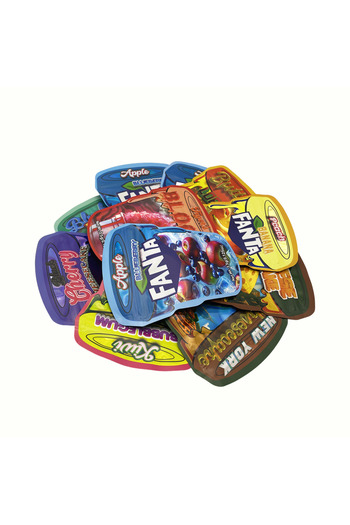 Choice S 20pcs random color 20Pcs fruits 3.5g Reusable Big Laser Storage Bag Mylar Waterproof Plastic POUCH