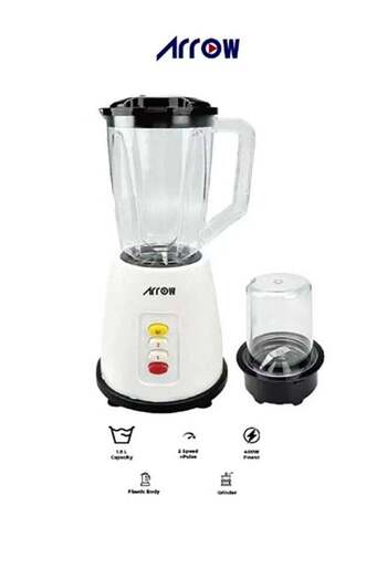 ARROW 1.5L Blender with Plastic Jar & Grinder, 400W Model RO-15PBSY
