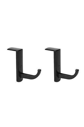 Choice1 2pcs black Headphone Headset Hanger Universal Headphone Holder Wall Hook Monitor Earphone Stand Head