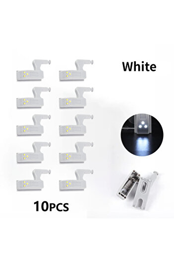 Choice White 10PCS LED Inner Hinge Lamp Cabinet Lights Universal Wardrobe Cupboard Door Sensor Lights Bedro