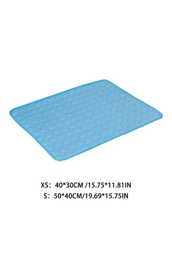 Choice S-40x50cm Blue Pet Summer Ice Silk Cooling Mat - Breathable Durable Cat & Dog Pad, Soft Sofa/Nest Sl