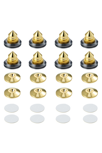 choice2 Gold Pailvens loudspeaker Spikes Set of 8 loudspeaker Feet Height Adjustable Copper Alloy Subwoofer