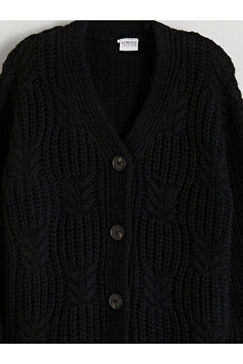 LC Waikiki V-Neck Girl's Knitwear Cardigan