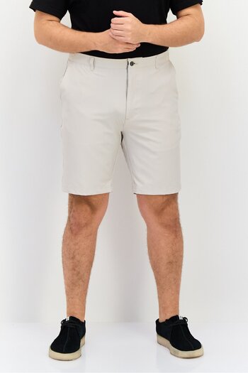 Pebble Beach Men Sportswear Fit Solid Golf Shorts, Light Beige