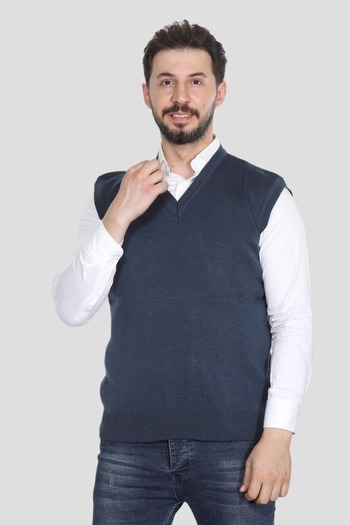 HEDEFNUR TEKSTİL Men's Flat Sweater with Pattern Adult Dad Sweater